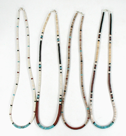 Authentic Native American Heishi 25 inch heishi Necklace by Santo Domingo artisan Torevia Crespin