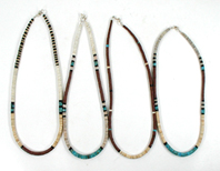 Authentic Native American jewelry 19 1/2 inch Heishi Necklace by Santo Domingo artisan Torevia Crespin