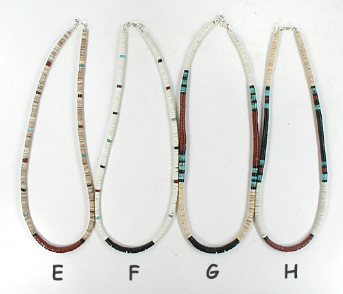 Authentic Native American Heishi 19 inch heishi Necklace by Santo Domingo artisan Torevia Crespin