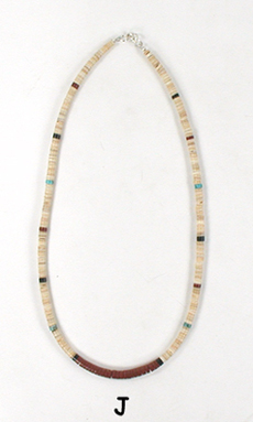 Authentic Native American Heishi 19 inch heishi Necklace by Santo Domingo artisan Torevia Crespin