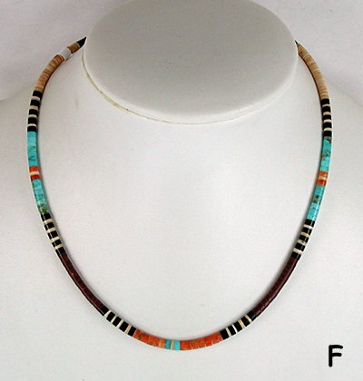 Mixed Stone heishi necklace 17 1/2 inch