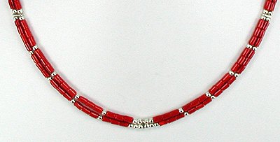 San Felipe coral Heishi Necklace