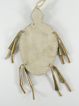 Authentic Native American hand beaded Turtle pendant by Oglala Lakota artisan