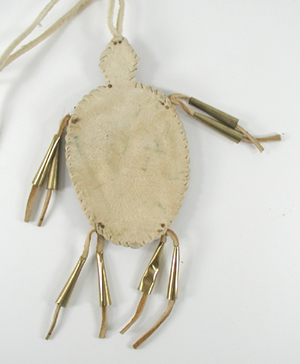 Authentic Native American hand beaded Turtle pendant by Oglala Lakota artisan