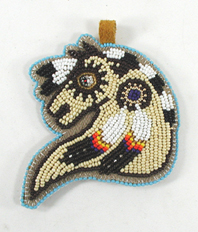 Authentic Native American hand beaded horse pendant by Lakota artisan Shannon Fast Horse