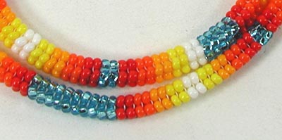 Authentic Native American hand beaded necklace and horse pendant by Lakota artisan Shannon Fast Horse