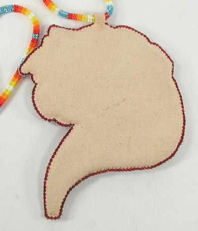 Authentic Native American hand beaded necklace and horse pendant by Lakota artisan Shannon Fast Horse