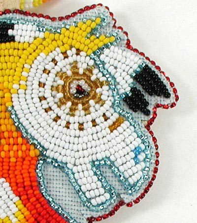 Authentic Native American hand beaded necklace and horse pendant by Lakota artisan Shannon Fast Horse