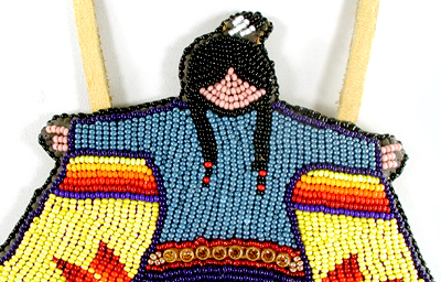 Authentic Native American hand Beaded Fancy Dancer Necklace by Lakota artisan Shannon Fast Horse