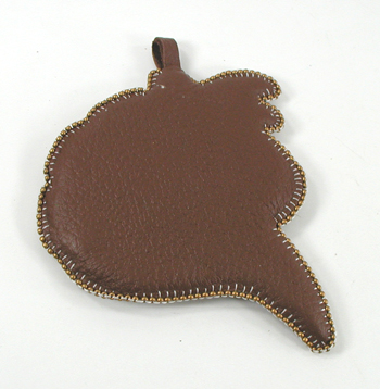 Authentic Native American hand beaded brown horse head Medicine Wheel pendant with leather necklace by Lakota artisan Shannon Fast Horse