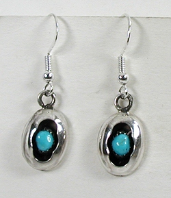 Authentic Native American Navajo Small Turquoise Squash Blossom Necklace by Phillip and Lenore Garcia