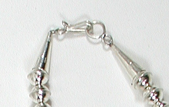 Authentic Native American Navajo Small Turquoise Squash Blossom Necklace by Phillip and Lenore Garcia