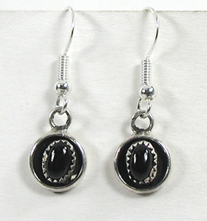 Authentic Native American Navajo Small Onyx Squash Blossom Necklace by Phillip and Lenore Garcia