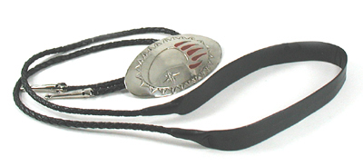 Authentic Native American  German silver Bear Paw Bolo tie by Lakota artisan Mitchell Zephier