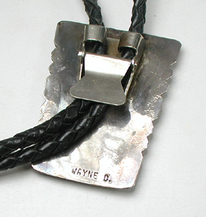 Authentic Native American Morning Star Bolo tie by Zuni artisan Wayne Cheama