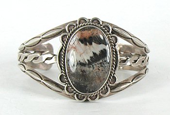 Authentic Vintage 1930s Native American Sterling Silver Navajo 3-Wire Bracelet