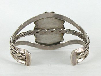 Authentic Vintage 1930s Native American Sterling Silver Navajo 3-Wire Bracelet