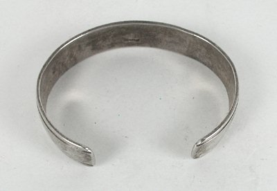 Authentic Native American vintage Sterling Silver Overlay Bracelet by Navajo Tom Billy