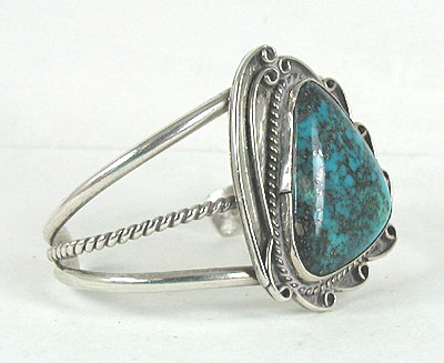 Vintage NOS sterling silver and turquoise bracelet size 6 1/8