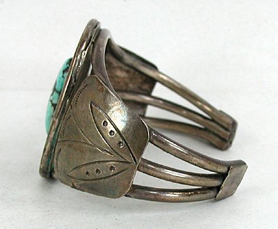 Vintage Sterling Silver and Turquoise  Bracelet size 6 1/4
