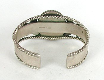 Sterling Silver and Malachite  Bracelet 6 1/4 inch