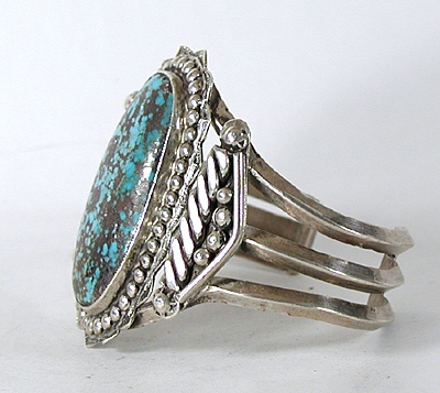 Vintage Sterling Silver Turquoise Bracelet 6 1/4 inch
