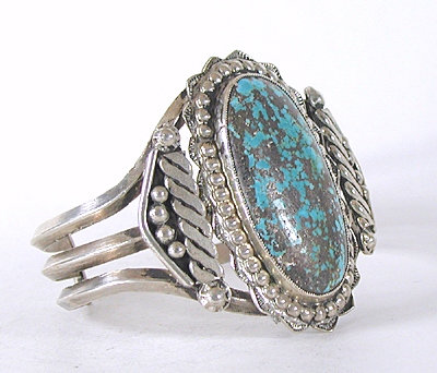 Vintage Sterling Silver Turquoise Bracelet 6 1/4 inch