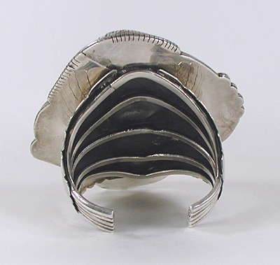 sterling silver and giant turquoise bracelet 7 1/2 inch