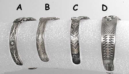 vintage sterling silver Fred Harvey era baby bracelets