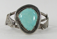 Vintage Sterling Silver and Turquoise Bracelet 6 1/2 inch
