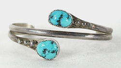 Sterling Silver and Turquoise Bracelet 6 inch