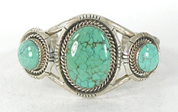 Vintage Sterling Silver Turquoise Bracelet 6 1/2 inch