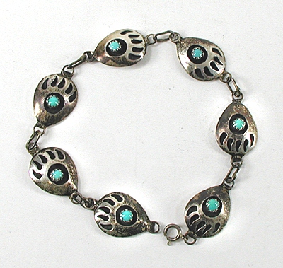 Bear Paw Shadowbox Link bracelet fits up to 7 1/2 inch wrist 
