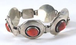 Coral Shadowbox Link bracelet fits up to 7 inch wrist 
