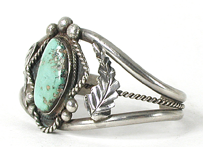 Vintage Sterling Silver and Turquoise Bracelet 6 3/4 inch