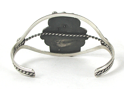 Vintage Sterling Silver and Turquoise Bracelet 6 inch