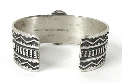 Authentic Native American Sterling Silver Royston Turquoise Bracelet 6 3/8 inch by Navajo artisan Sunshine Reeves