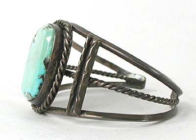 Vintage Sterling Silver and Turquoise Bracelet 6 1/4 inch