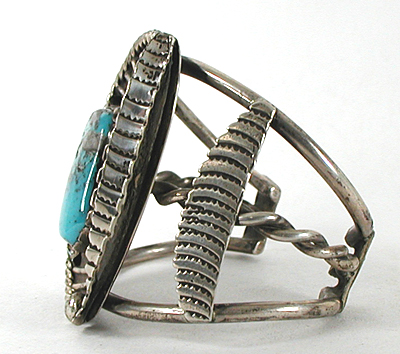 Sterling Silver and Turquoise Bracelet 6 inch