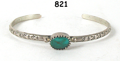 Sterling Silver and Turquoise Bracelet 6 1/4 inch