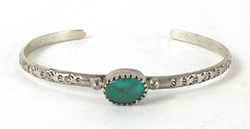 Vintage Sterling Silver Turquoise Bracelet 6 1/4 inch