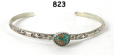 Sterling Silver and Turquoise Bracelet 6 1/4 inch