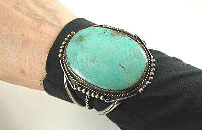 Sterling Silver and Turquoise Bracelet 6 5/8 inch