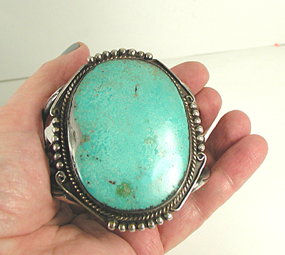 Sterling Silver and Turquoise Bracelet 6 5/8 inch