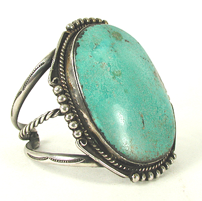 Sterling Silver and Turquoise Bracelet 6 5/8 inch
