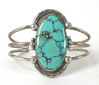 Sterling Silver and Turquoise Bracelet 6 3/4 inch