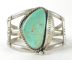 Vintage Sterling Silver and Turquoise Bracelet 6 1/4 inch