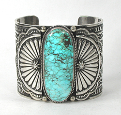 Authentic Native American Sterling Silver Spider Web Turquoise Bracelet 6 inch by Navajo artisan Sunshine Reeves