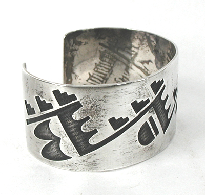 Sterling Silver overlay cuff bracelet size 7