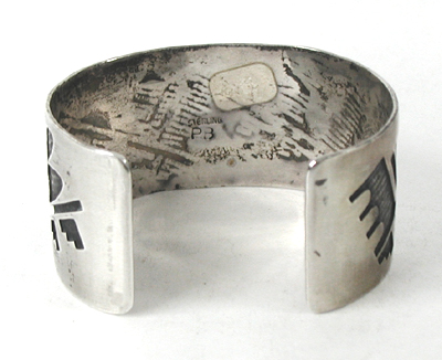 Sterling Silver overlay cuff bracelet size 7
